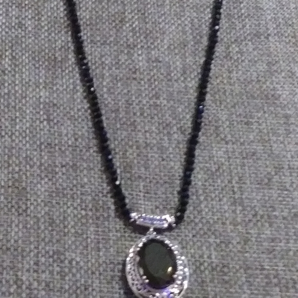 NWT-TANZANITE & TAHITIAN, BLACK SPINEL. STERLING. 20" - Picture 10 of 11